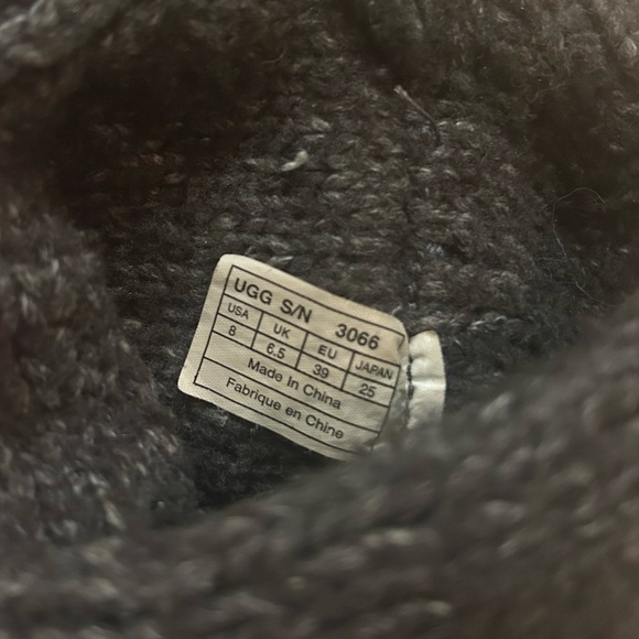 UGG Australia Womens Lattice Cardy Gray Knit boots - Picture 3 of 5